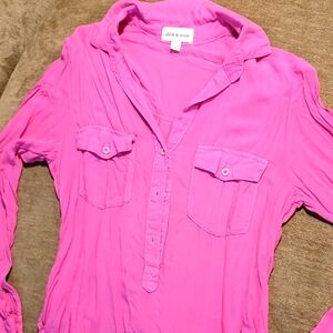 Cloth & Stone Bubblegum Pink Blouse